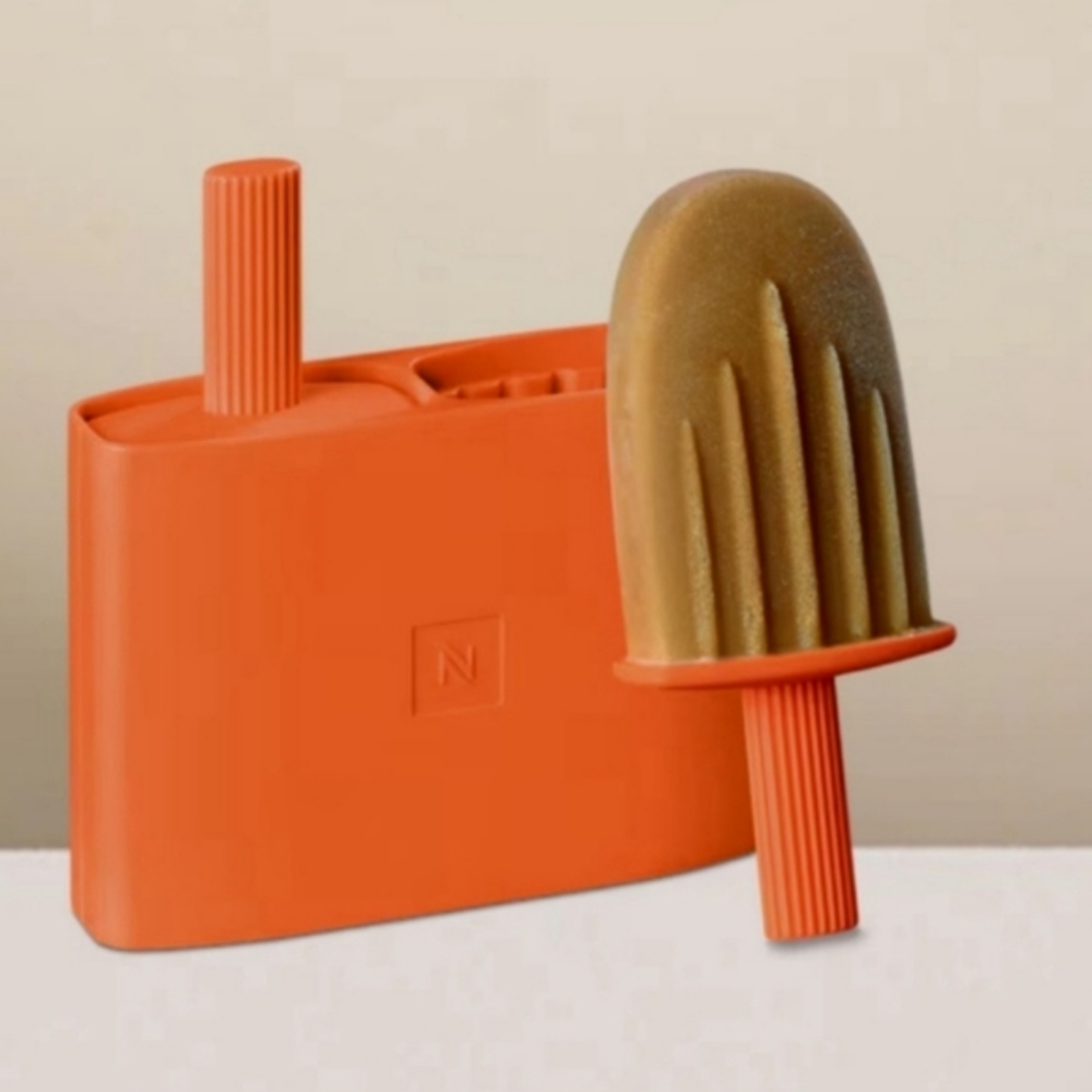 POPSICLE MOLD NESPRESSO SILICONE LOLLY MOULD ORANGE popcicle